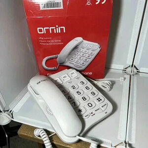 Ornin S016+ Big Button Corded Stationary Telephone W/ Speaker For Seniors White